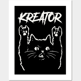 kreator metal cat Posters and Art